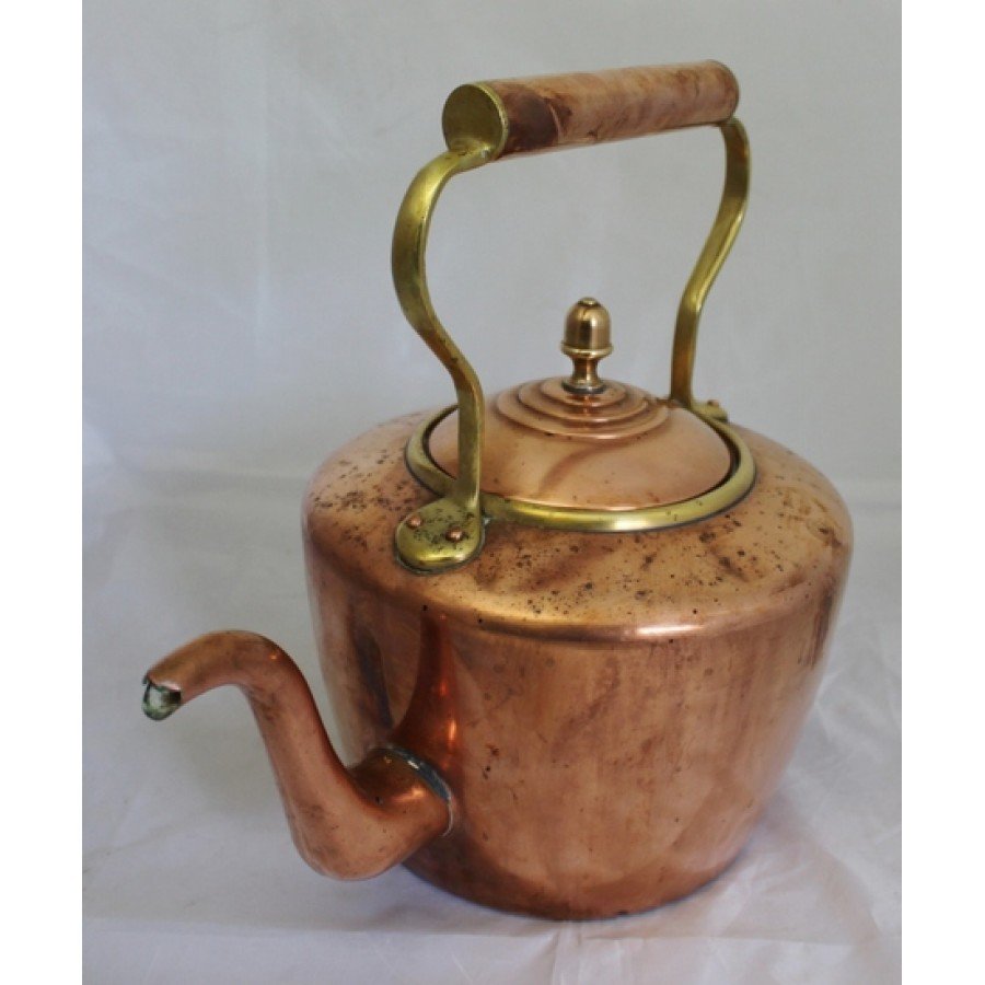 Large Early 19th c. English Copper Kettle
